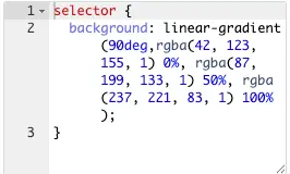 Voorbeeld - Custom CSS - Gradient background